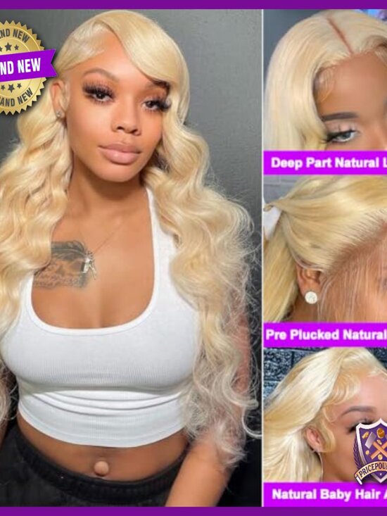 Full Lace Front Wig Human Hair 24 Inch Pre Plucked Baby Hair 200% Density main image 6